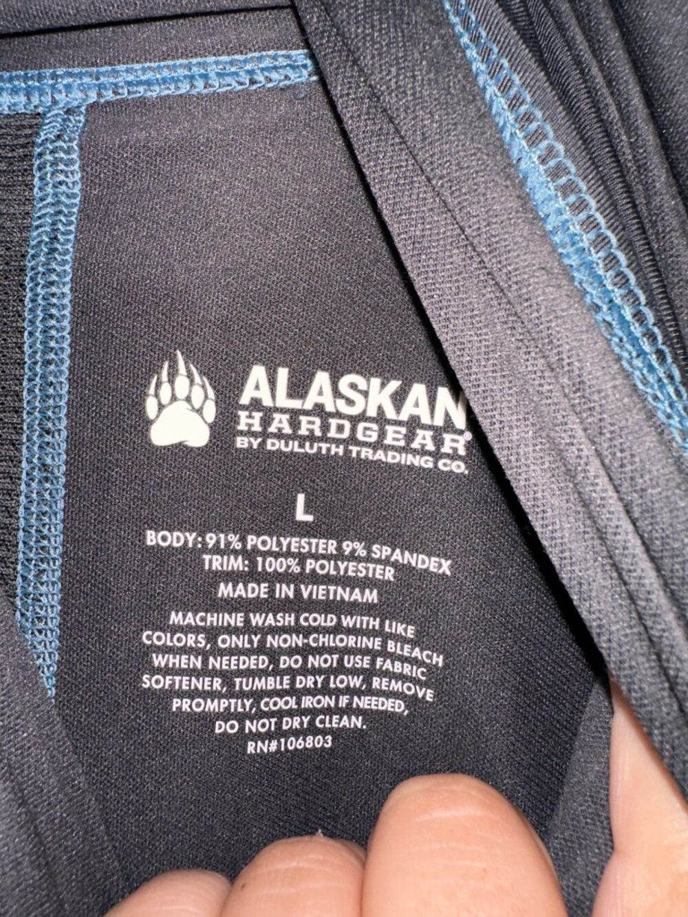 Duluth Trading Co. Alaskan Hardgear Performance Hoodie - Gray & Blue Large - L - Picture 3 of 5